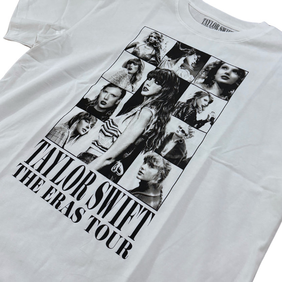 NEW The Eras Tour White Short Sleeve T-Shirt Taylor Swift Official Merch Swiftie - Picture 2 of 9